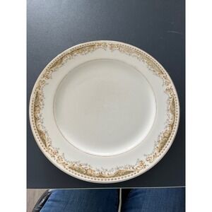 Queen Anne Signature Collection Select Fine China Plate Gold Green Floral Rim